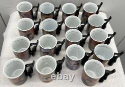 Elvis Presley Bradford Exchange Guitar Mugs Lot of 17 RARE