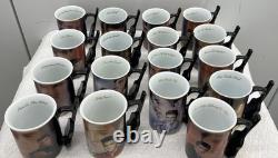 Elvis Presley Bradford Exchange Guitar Mugs Lot of 17 RARE
