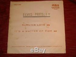 Elvis Presley Burning Love, Angola (africa) 7'' 45 Rare Unique