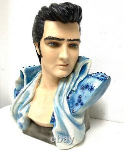 Elvis Presley Bust Rare Blue Jacket life size Vintage 1970s