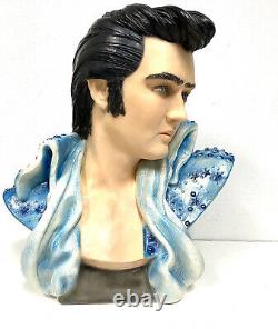 Elvis Presley Bust Rare Blue Jacket life size Vintage 1970s