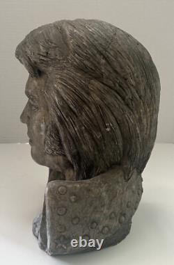Elvis Presley Bust Sculptor signed Mike Makras Rare 15, 44lbs LARGE Heavy 1977