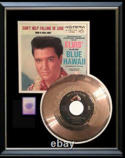 Elvis Presley Can't Help Falling In Love 45 RPM Gold Metalized Record Rare