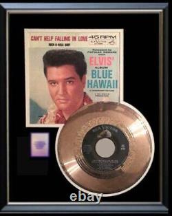 Elvis Presley Can't Help Falling In Love 45 RPM Gold Record Rare Non Riaa Award