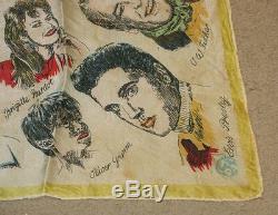 Elvis Presley Celebrity Handkerchief 1950's Silk RARE Bardot Dean