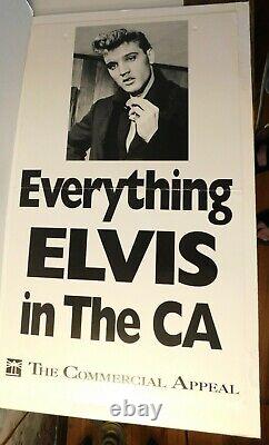 Elvis Presley Commercial Appeal promotional News stand Poster Rare