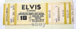 Elvis Presley Concert Ticket, Rare Wheelchair Section, 8 / 18 / 1977