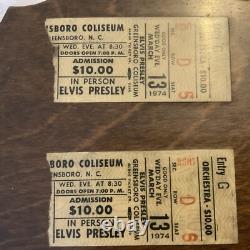 Elvis Presley Concert Tickets Pair 1974 Greensboro (rare)