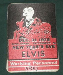 Elvis Presley Concert Working Personnel Badge RARE NYE Dec 31 1975 Unused