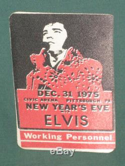 Elvis Presley Concert Working Personnel Badge RARE NYE Dec 31 1975 Unused