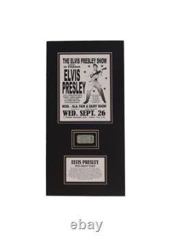 Elvis Presley Custom Matted Original 1956 Concert Ticket LOA COA Rare Original