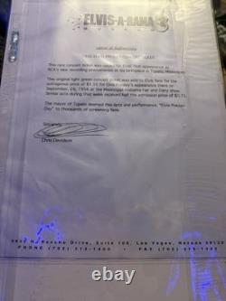 Elvis Presley Custom Matted Original 1956 Concert Ticket LOA COA Rare Original