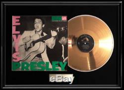 Elvis Presley Debut Lpm 1254 Album Framed Gold Metalized Vinyl Record Lp Rare