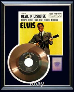 Elvis Presley Devil In Disguise 45 RPM Gold Metalized Record Rare Non Riaa