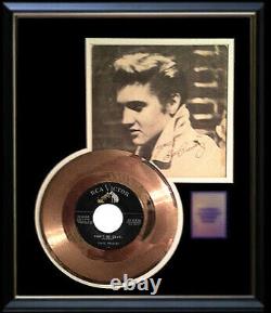 Elvis Presley Don't Be Cruel 45 RPM Gold Metalized Record Rare Autograph Signed