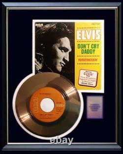 Elvis Presley Don't Cry Daddy Rare 45 RPM Gold Record Rare Vinyl Non Riaa Award