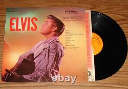 Elvis Presley ELVIS Rigid Vinyl Orange Labels Rare Hollywood Pressing