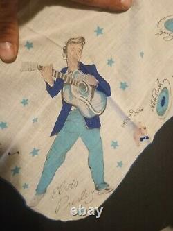 Elvis Presley EPE Handkerchief 1956 RARE Original Blue