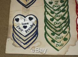 Elvis Presley EPE Store Display With Iron On Patches Emblems RARE 1956