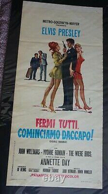 Elvis Presley Elvis Presley Double Trouble Rare Italian Film Poster