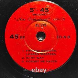 Elvis Presley Elvis for Everyone! 1965 /Mega Rare 5 THAI EP THAILAND 45RPM