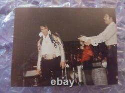 Elvis Presley Elvis&tom Jones Candid Rare Original On Stage Las Vegas Photo 1973