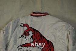Elvis Presley Embroidered Tiger Quilted White Varsity Jacket New Official Rare