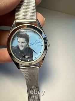 Elvis Presley Enterprises Signature Watch by Valdawn Rare Blue Face 2002