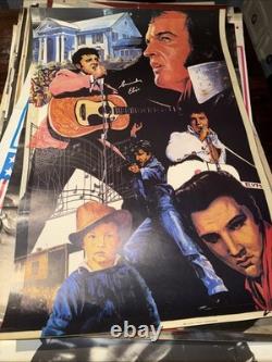 Elvis Presley Extremely Rare Poster Made In London Look At Pictures 21 X 31