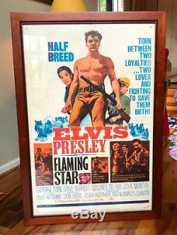 Elvis Presley Flaming Star Movie Poster 1960 Twentieth Century Fox Framed RARE