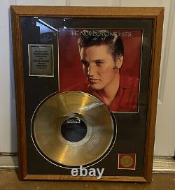 Elvis Presley Framed 24k Gold Plated Record Limited Edition Rare