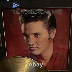 Elvis Presley Framed 24k Gold Plated Record Limited Edition Rare