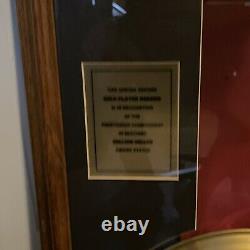 Elvis Presley Framed 24k Gold Plated Record Limited Edition Rare