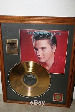 Elvis Presley Framed 24k Gold Plated Record Numbered 0142 of 1500 RARE