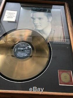Elvis Presley Framed 24k Gold Plated Record Numbered 0202 of 1500 RARE