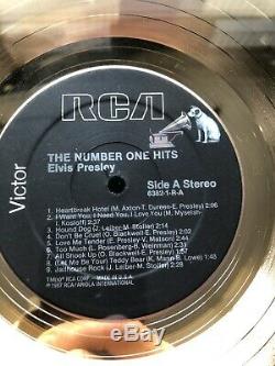 Elvis Presley Framed 24k Gold Plated Record Numbered 0202 of 1500 RARE