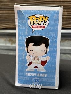 Elvis Presley Funko Pop Rocks #03 1970s GITD Glow Chase Limited Edition Rare