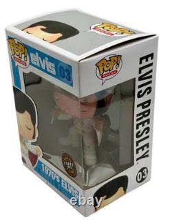 Elvis Presley Funko Pop Rocks #03 1970s GITD Glow Chase Limited Edition Rare