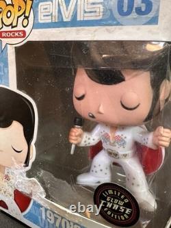 Elvis Presley Funko Pop Rocks #03 1970s GITD Glow Chase Limited Edition Rare