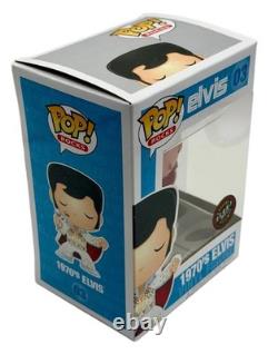 Elvis Presley Funko Pop Rocks #03 1970s GITD Glow Chase Limited Edition Rare