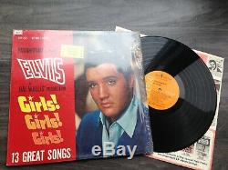 Elvis Presley GIRLS, GIRLS, GIRLS LSP-2621 (USA 1968 ORIGINAL) RARE RIGID VINYL