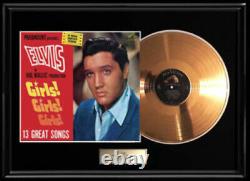 Elvis Presley Girls Girls Rare Gold Metalized Record Album Lp Non Riaa Award