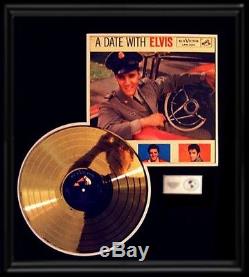 Elvis Presley Gold Record A Date With Elvis Rare 1959 Award Disc Lp Album Frame