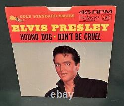 Elvis Presley Gold Standard 447-0608 Hound Dog 45 With Sleeve 1964 MINT RARE