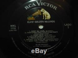 Elvis Presley Golden Records Rca Victor Mkl 1116 Very Rare Mexican Lp