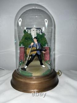 Elvis Presley Graceland Love Me Tender Music Box Glass Dome Extremely Rare