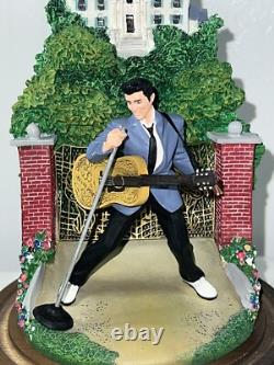 Elvis Presley Graceland Love Me Tender Music Box Glass Dome Extremely Rare