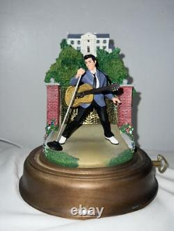 Elvis Presley Graceland Love Me Tender Music Box Glass Dome Extremely Rare