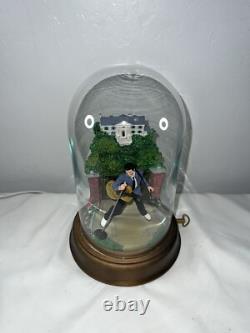 Elvis Presley Graceland Love Me Tender Music Box Glass Dome Extremely Rare
