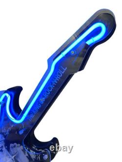 Elvis Presley Guitar Illuminating Neon Clock The King of Rock and Roll RARE
